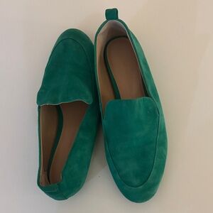 Green Suede Loafers